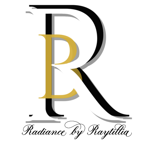 Radiance by Raytillia Salon & MiniSpa logo, featuring a stylized 'R' with the business name underneath.
