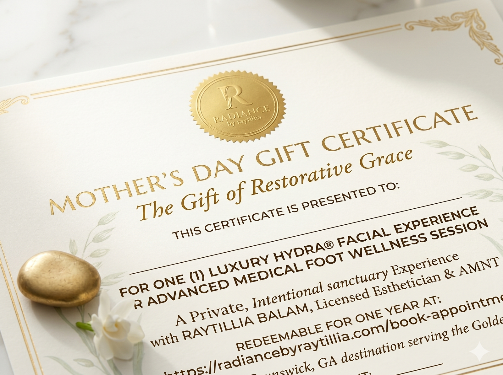 Mother's Day Radiance Reset Gift Certificate — Radiance by Raytillia